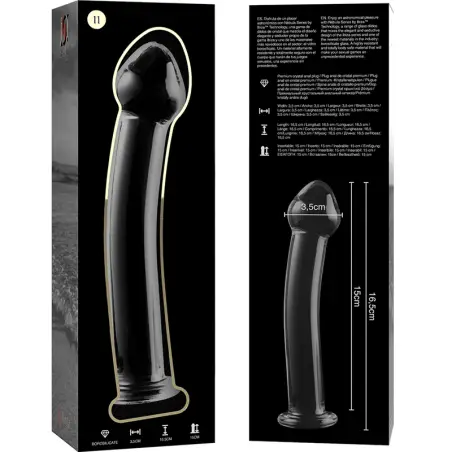 Modelo 11 Dildo Cristal Transparente 16 cm Ø 3 cm