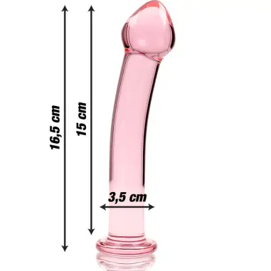 Modelo 11 Dildo Cristal Rosa 16 cm Ø 3 cm - Envío Discreto