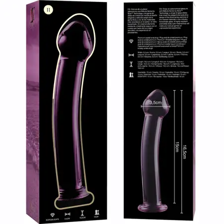 Modelo 11 Dildo Cristal Rosa 16 cm Ø 3 cm - Envío Discreto