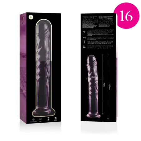 Modelo 16 Dildo Cristal Rosa 18.5 cm Ø 3 cm - Envío Discreto