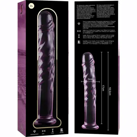 Modelo 16 Dildo Cristal Rosa 18.5 cm Ø 3 cm - Envío Discreto