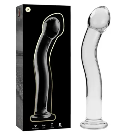 NEBULA SERIES BY IBIZA - MODELO 18 DILDO CRISTAL TRANSPARENTE 18.5 CM -O- 3.5 CM