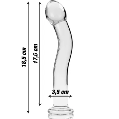 Modelo 18 Dildo Cristal Transparente 18.5 cm Ø 3.5 cm