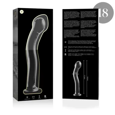 Modelo 18 Dildo Cristal Transparente 18.5 cm Ø 3.5 cm
