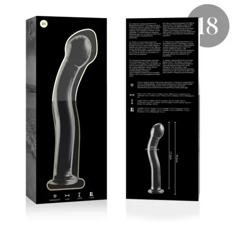 Modelo 18 Dildo Cristal Transparente 18.5 cm Ø 3.5 cm