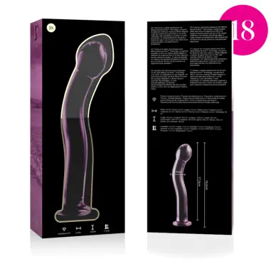 Modelo 18 Dildo Cristal Rosa 18.5 cm Ø 3.5 cm