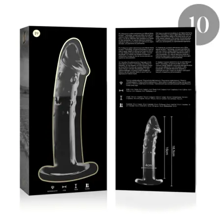 Modelo 19 Dildo Cristal Transparente 18.5 cm Ø 4 cm