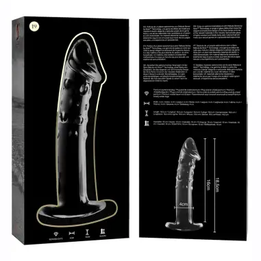 Modelo 19 Dildo Cristal Transparente 18.5 cm Ø 4 cm