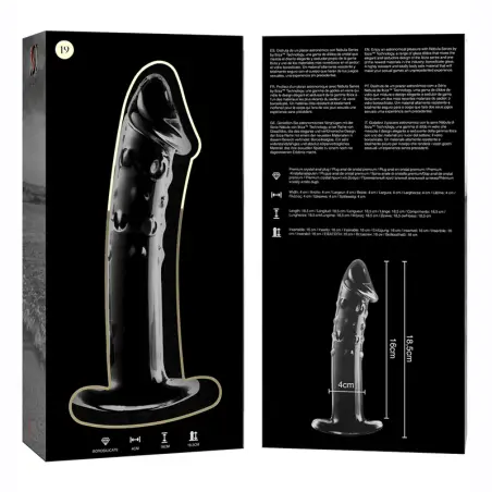 Modelo 19 Dildo Cristal Transparente 18.5 cm Ø 4 cm