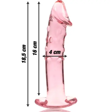 Modelo 19 Dildo Cristal Rosa 18.5 cm Ø 4 cm - Envío Discreto