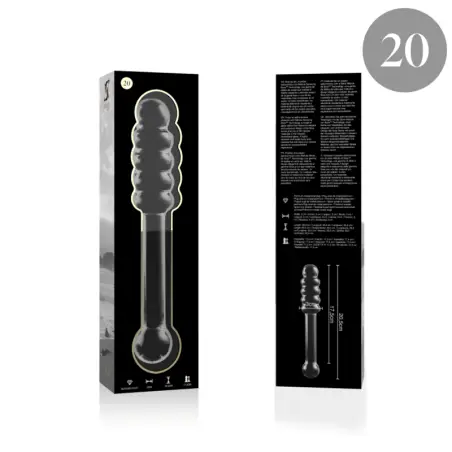 Modelo 20 Dildo Cristal Transparente 20.5 cm Ø 3 cm