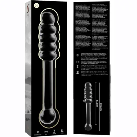Modelo 20 Dildo Cristal Transparente 20.5 cm Ø 3 cm