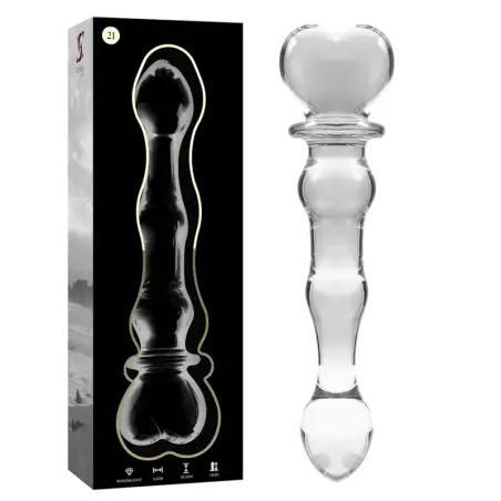 NEBULA SERIES BY IBIZA - MODELO 21 DILDO CRISTAL TRANSPARENTE 20.5 CM -O- 3.5 CM