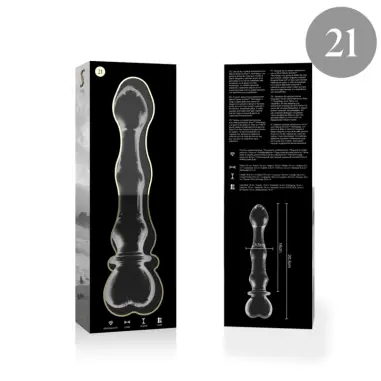 Modelo 21 Dildo Cristal Transparente 20.5 cm Ø 3.5 cm