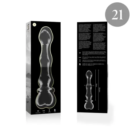 Modelo 21 Dildo Cristal Transparente 20.5 cm Ø 3.5 cm