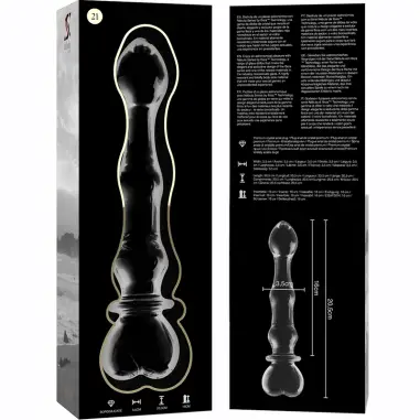 Modelo 21 Dildo Cristal Transparente 20.5 cm Ø 3.5 cm
