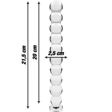 Modelo 22 Dildo Cristal Transparente 21.5 cm Ø 2.5 cm