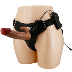 PRETTY LOVE - MARION HARNESS BRIEFS UNIVERSAL CON DILDO VIBRACIÓN 19 CM MULATO PRETTY LOVE