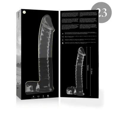 Modelo 23 Dildo Cristal Transparente 21.5 cm Ø 4 cm