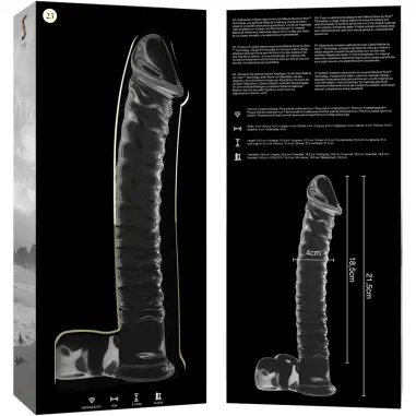 Modelo 23 Dildo Cristal Transparente 21.5 cm Ø 4 cm