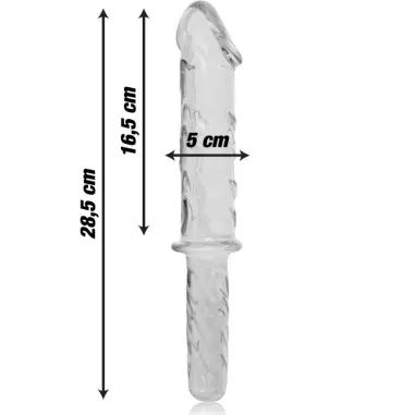 Modelo 24 Dildo Cristal Transparente 28.5 cm Ø 5 cm