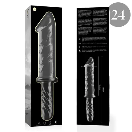 Modelo 24 Dildo Cristal Transparente 28.5 cm Ø 5 cm