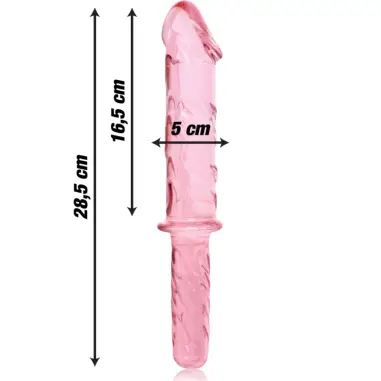 Modelo 24 Dildo Cristal Rosa 28.5 cm Ø 5 cm - Envío Discreto