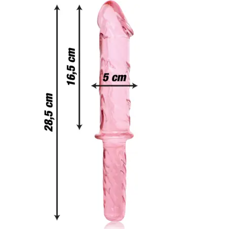 Modelo 24 Dildo Cristal Rosa 28.5 cm Ø 5 cm - Envío Discreto