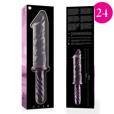 Modelo 24 Dildo Cristal Rosa 28.5 cm Ø 5 cm - Envío Discreto