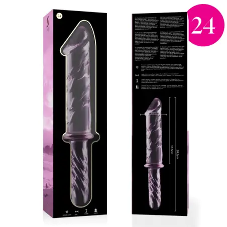 Modelo 24 Dildo Cristal Rosa 28.5 cm Ø 5 cm - Envío Discreto