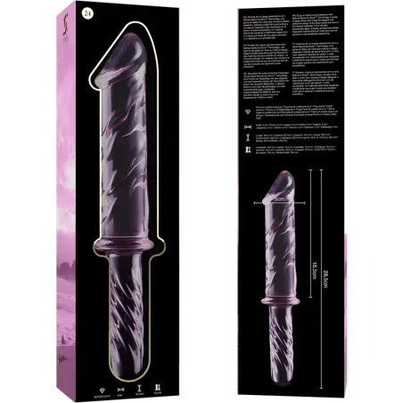 Modelo 24 Dildo Cristal Rosa 28.5 cm Ø 5 cm - Envío Discreto