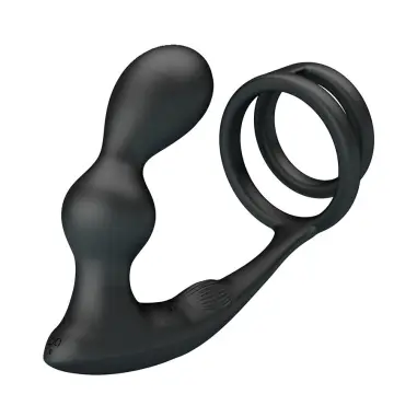 MR PLAY - ANILLO PARA PENE CON PLUG ANAL CON VIBRACIÓN CONTROL REMOTO