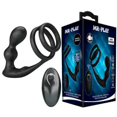 MR PLAY - ANILLO PARA PENE CON PLUG ANAL CON VIBRACIÓN CONTROL REMOTO 2