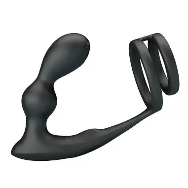 Anillo para Pene con Plug Anal con Vibración Control Remoto