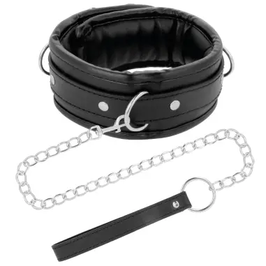 Collar con Cadena Soft Leather - Rotación | Darkness