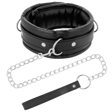 Collar con Cadena Soft Leather - Rotación | Darkness