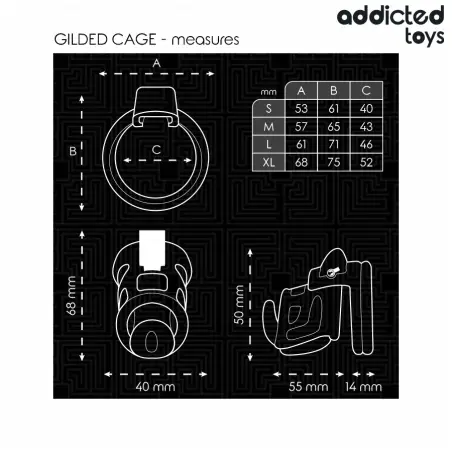 Gilden Cage Jaula para Pene de Silicona 8,5 cm - BDSM