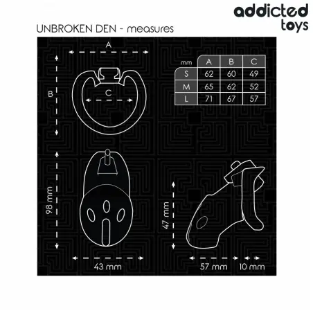 Unbroken Den Jaula para Pene 9,8 cm | Addicted Toys Locked