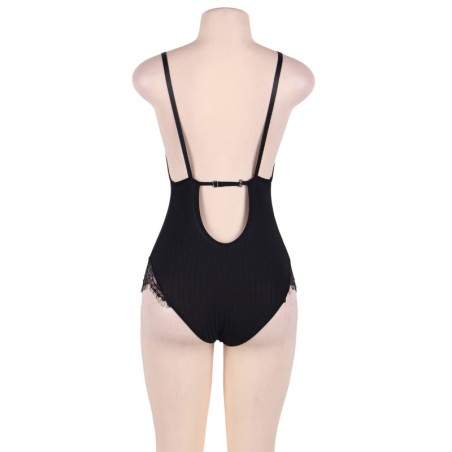 SUBBLIME - TEDDY CON FRANJAS NEGRO TALLA GRANDE SUBBLIME QUEEN PLUS SIZE
