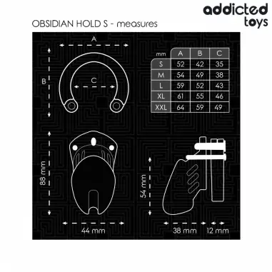 Obsidian Hold Jaula para Pene Talla S | Addicted Toys Locked