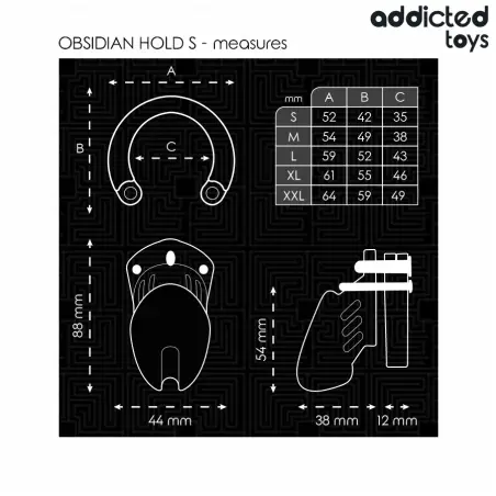 Obsidian Hold Jaula para Pene Talla S | Addicted Toys Locked