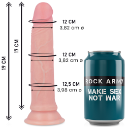ROCKARMY - AVENGER DILDO REALÍSTICO LIQUID SILICONE 19 CM -O- 3.98 CM ROCK ARMY