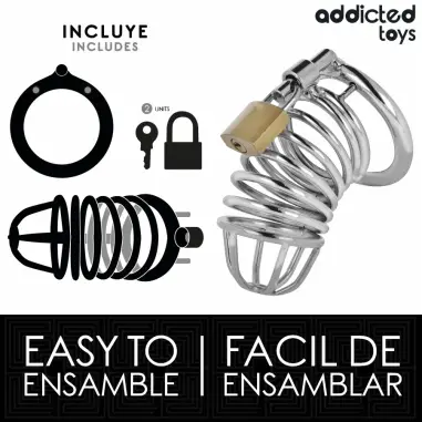 Iron Cell Jaula para Pene de Metal Talla M - BDSM