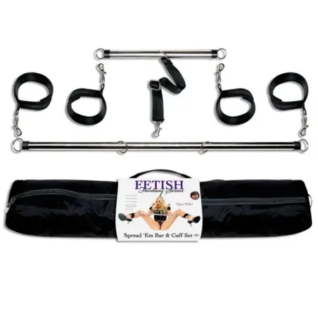 Set Restriccion Barras y Esposas Fetish - Ajustable