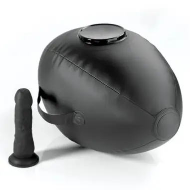 Hinchable Body Dock con Dildo Negra 41.9 cm - BDSM