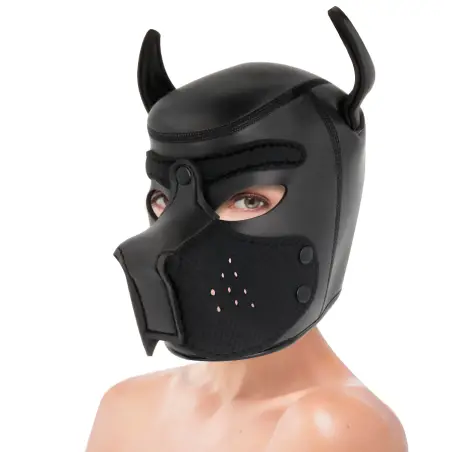 Máscara Perro de Neopreno con Hocico Extraíble M | Darkness
