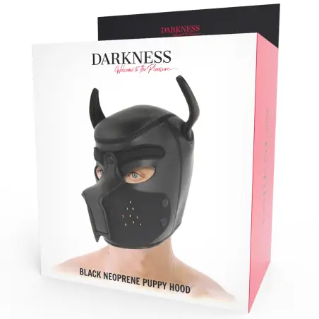 Máscara Perro de Neopreno con Hocico Extraíble M | Darkness