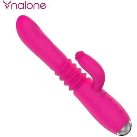 Vibrador Up&down y Rabbit con Rotacion - Silicona | Nalone