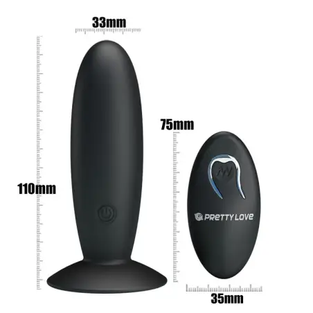 Plug Anal Recargable con Vibración y Mando | Pretty Love