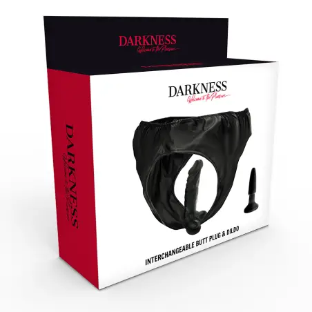 Panties con Plug y Dildo Intercambiable | Darkness